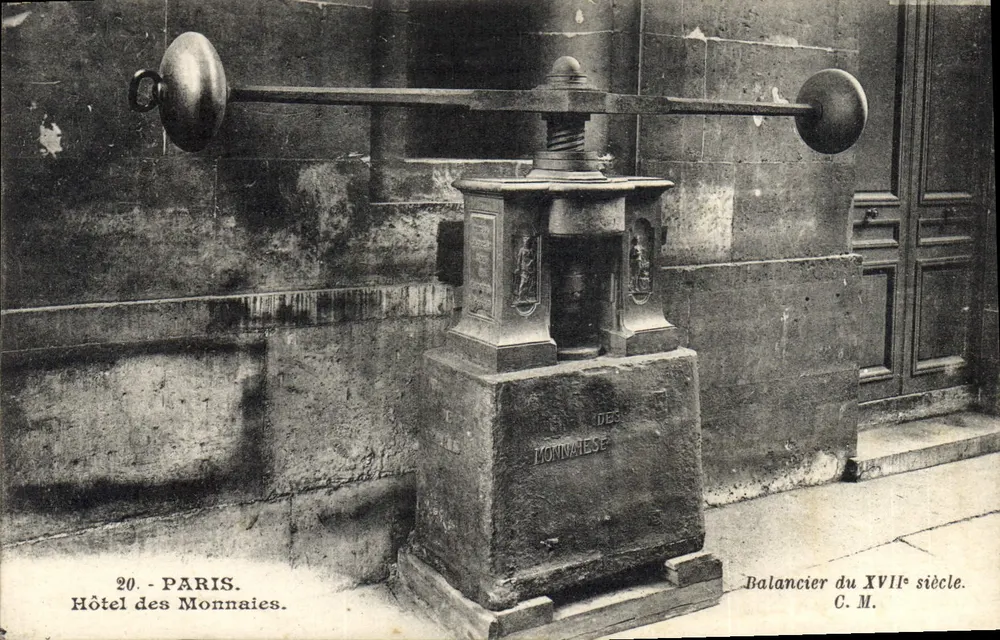 Hotel der Münze — Waage des 17. Jahrhunderts — C.M. - Vorderseite
