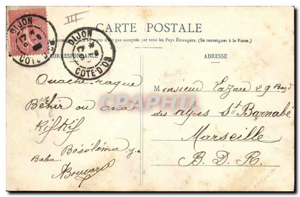 Campo de Tiro de Chenôve — Un pequeño puesto — L. V., editor - Reverso