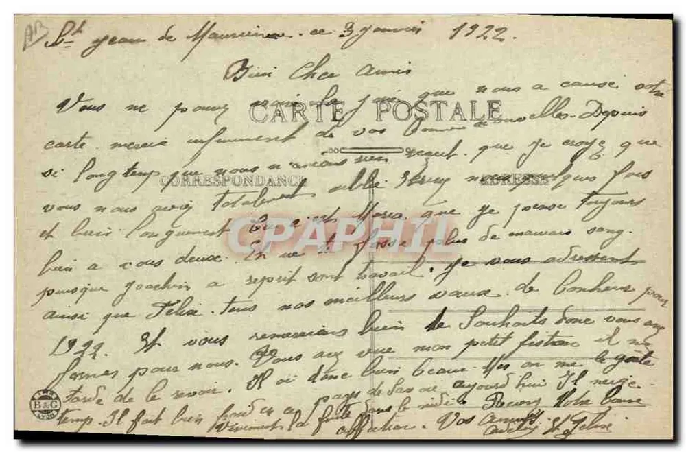 Kleidung von Bessans — Um Lanslebourg (Savoie) — Sammlung L. Grimal - Chambéry - Rückseite