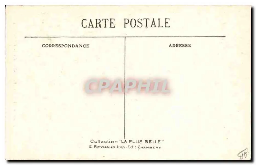 Frau im Savoyardenkleid — Prognan-la-Vanoise — Sammlung 'La Plus Belle' — E. Reynaud, Chambéry - Rückseite