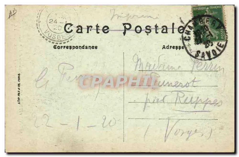 Savoie pittoresca — Trajes da Savóia — Termignon — LL - Verso
