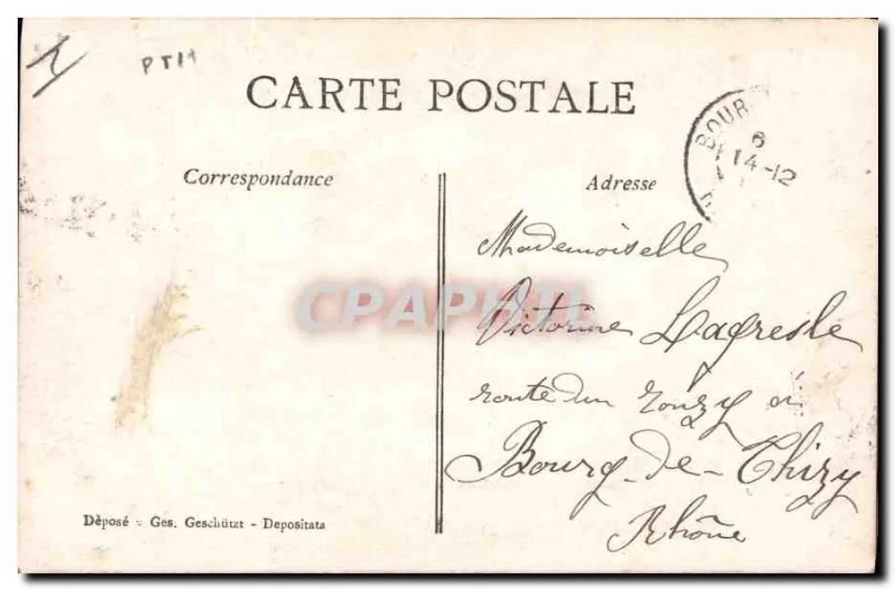 Cavaleiro e mulher — cena de rua — editor AICS, n° 468 - Verso