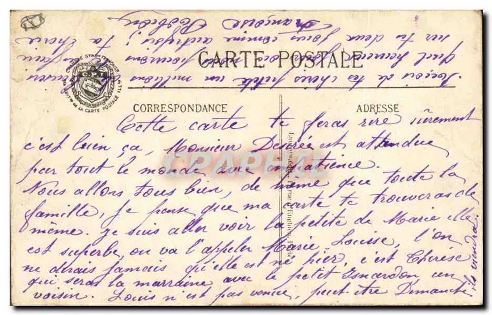 Espera pelo carteiro — Paris — Vige, Paris, N° 880, Reprodução Híbrida - Verso