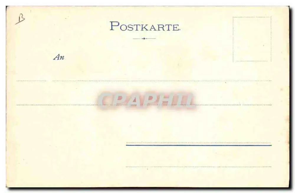 Carta postal de coleção — Gutferrngruss! — editor não identificado, número de série não visível - Verso