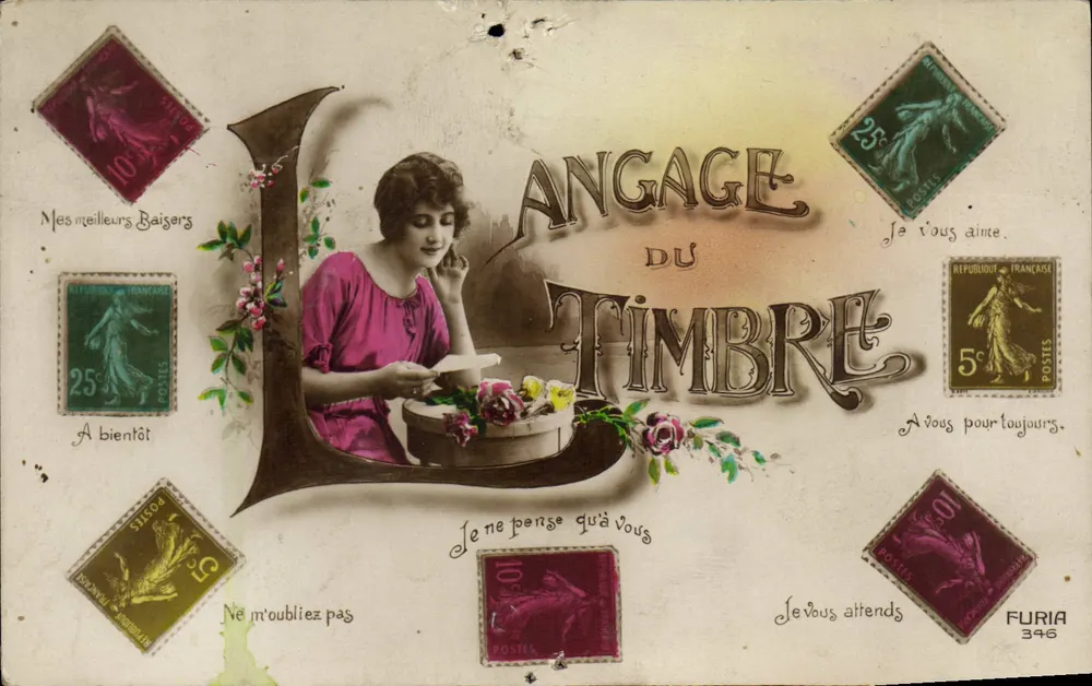 Je ne pense qu'à vous — Langage du timbre — éditeur FURIA 396 - Frente