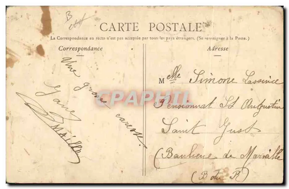 Scènes Chambord — Campement militaire avec tentes et chariot couvert — éditeur non visible - Verso