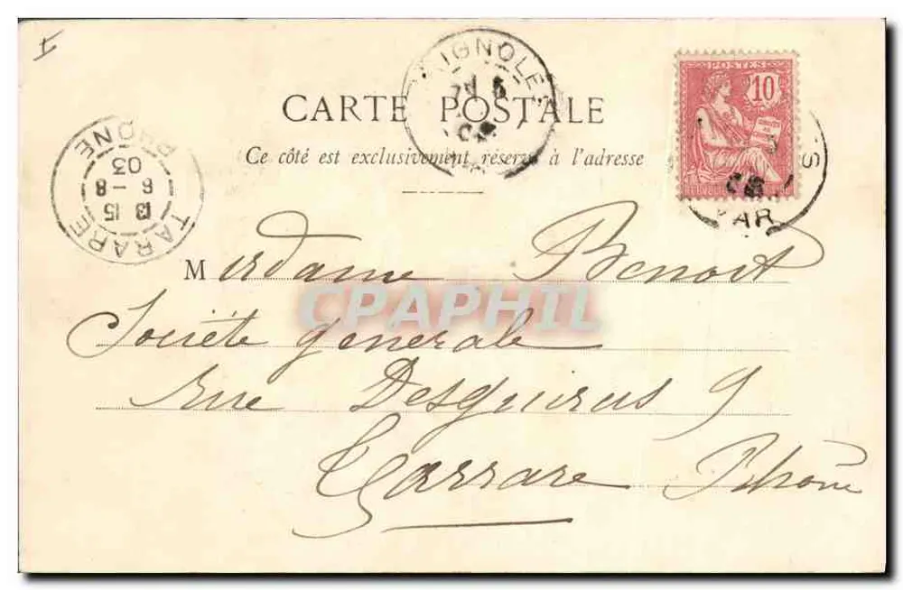 La Bohémienne — jeune femme jouant aux cartes — Édition Phototype A. Bergeret et Cie, Nantes - Rewers