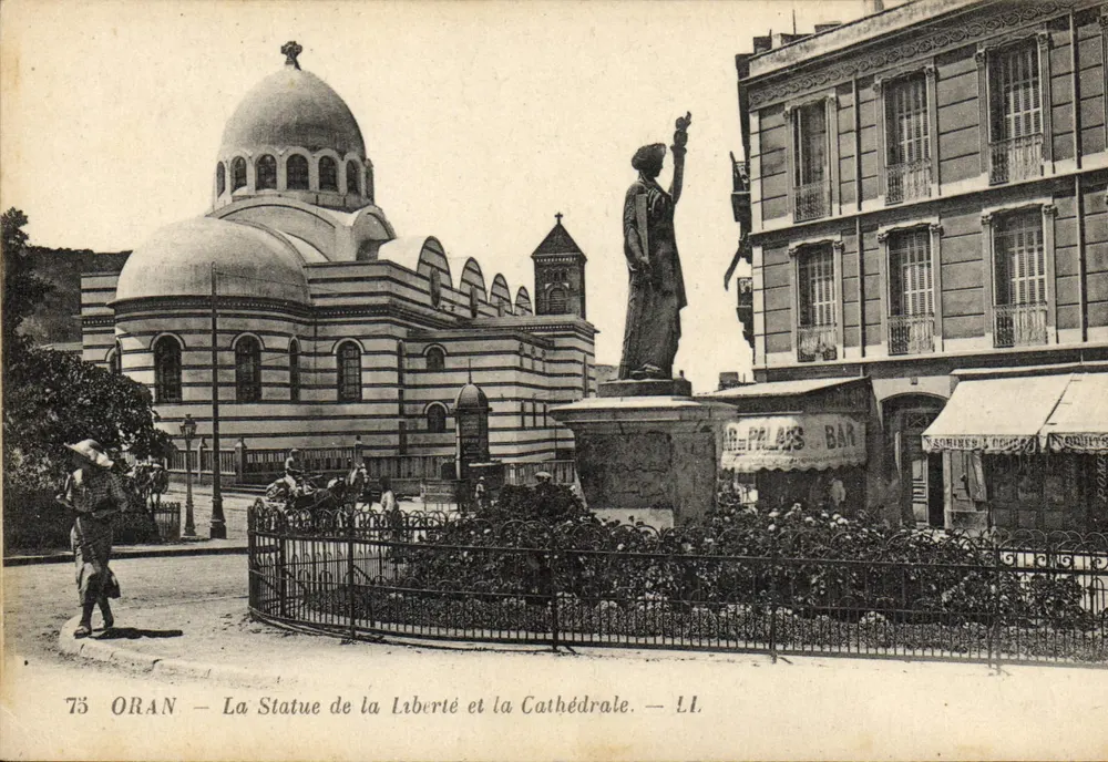 Oran — Die Statue der Freiheit und die Kathedrale — L.I. — Lévy Fils et Cie, Paris-Versailles - Vorderseite