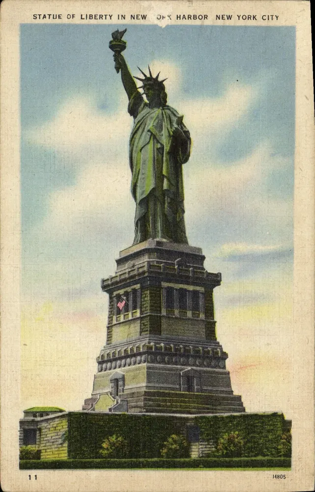 Statue of Liberty — New York Harbor — Manhattan Post Card Publishing Co. Inc. n°14805 - Vorderseite