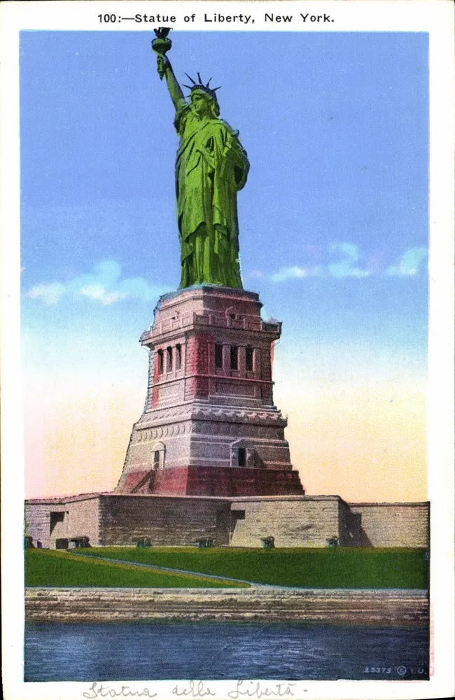 Statue der Freiheit, New York — Serie 100 — Verlag I.U. (Istituto Ufficiale) - Vorderseite