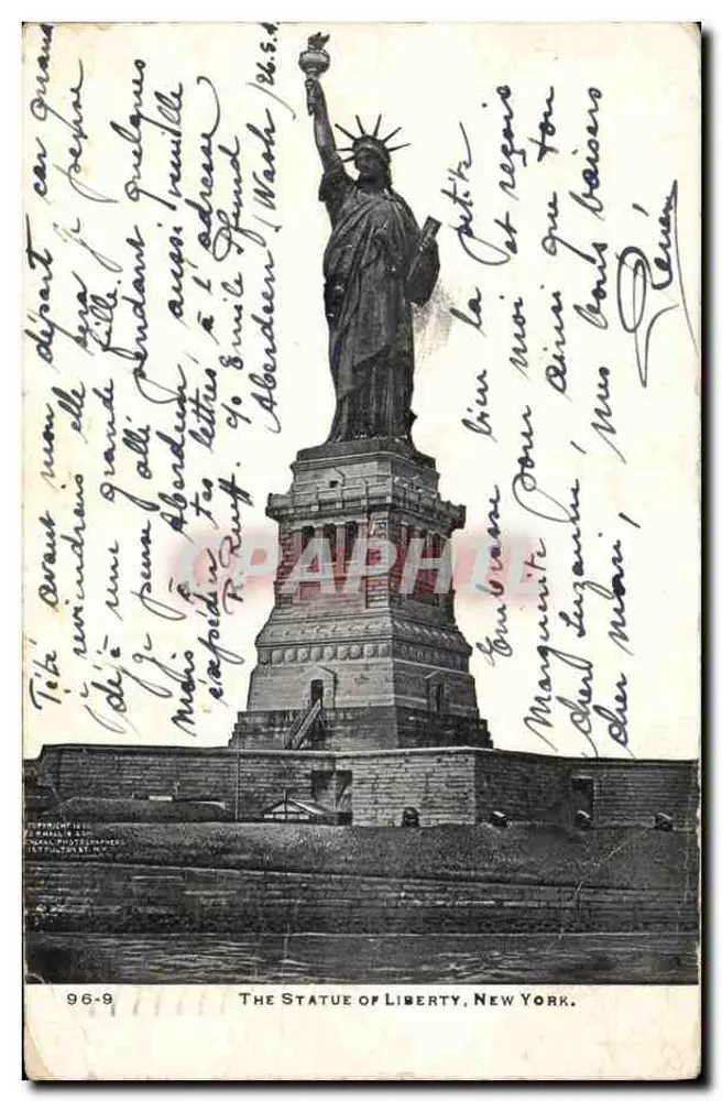 Die Statue der Freiheit — New York — Verlag 'THE STATUE OF LIBERTY, NEW YORK.' n° 96-9 - Vorderseite