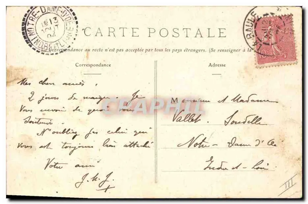 Le Croisic - Große Fischereiboot — Verleger A. Thuret, Nantes - Rückseite