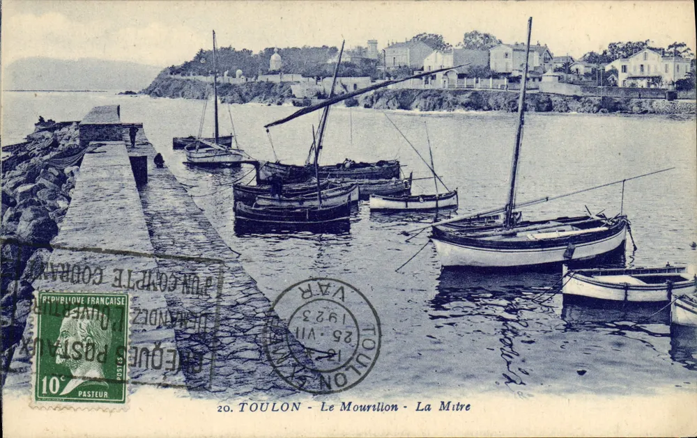 TOULON - Le Mourillon - La Mitre — Ansicht des Hafens mit Booten — Verlag G. Artaud, Nantes - Vorderseite