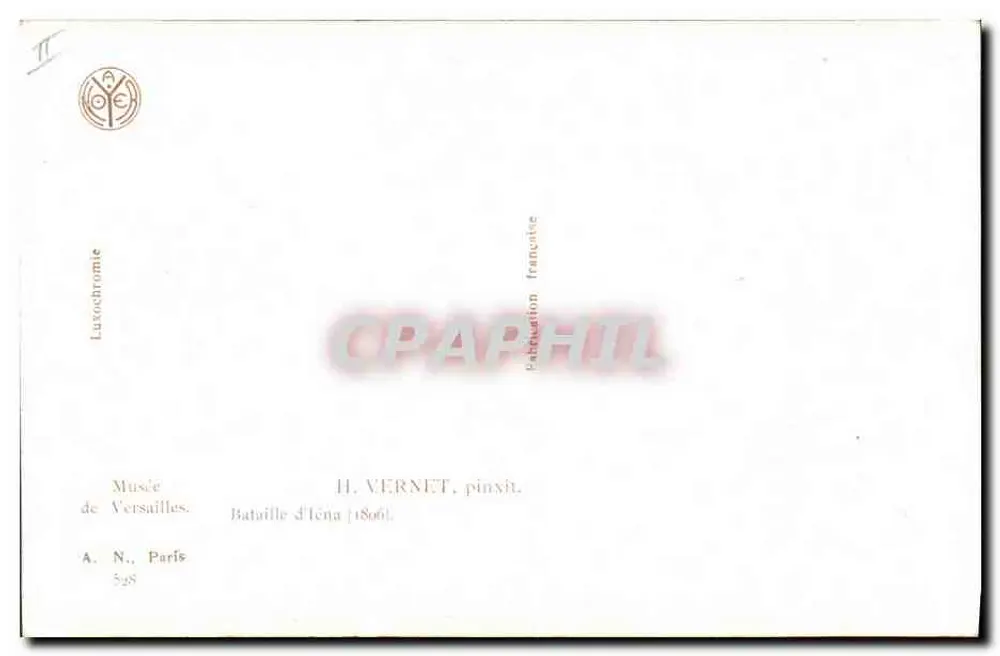 Schlacht von Iéna — 1806 — H. VERNET, pinxit. — Edition Laxochromie, Paris - Rückseite