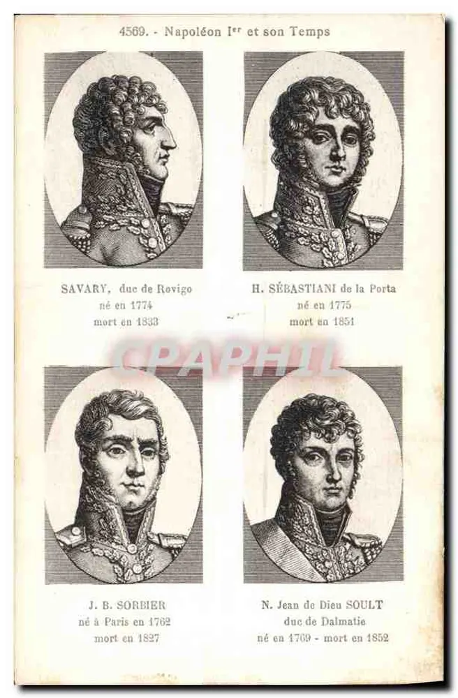 Napoleon I. und seine Zeit — 4 militärische Porträts — Verlag nicht sichtbar - Vorderseite