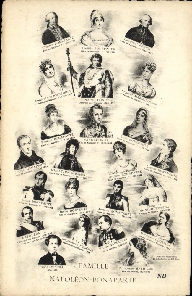 Familie Napoleon-Bonaparte — Historische Porträts aus der Sammlung von Herrn Phil. — ND - Vorderseite