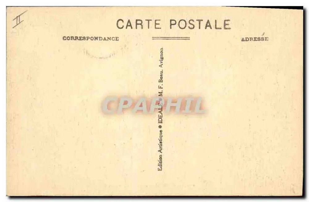 Avignon — Ehemaliges Hotel der Münze — Verleger IDEALE, Seriennummer B - Rückseite
