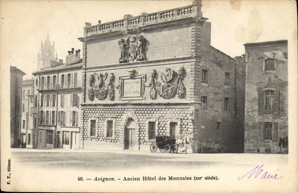 Avignon — Ehemaliges Hôtel des Monnaies (12. Jahrhundert) — F. T., Verlag, Nr. 48 - Vorderseite