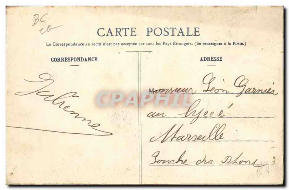 Cavalcade de Celles — Noce Villageoise (Costumes du XVIIe siècle) — Ch. Moreau, édit., Melle (Deux-Sèvres) - Verso