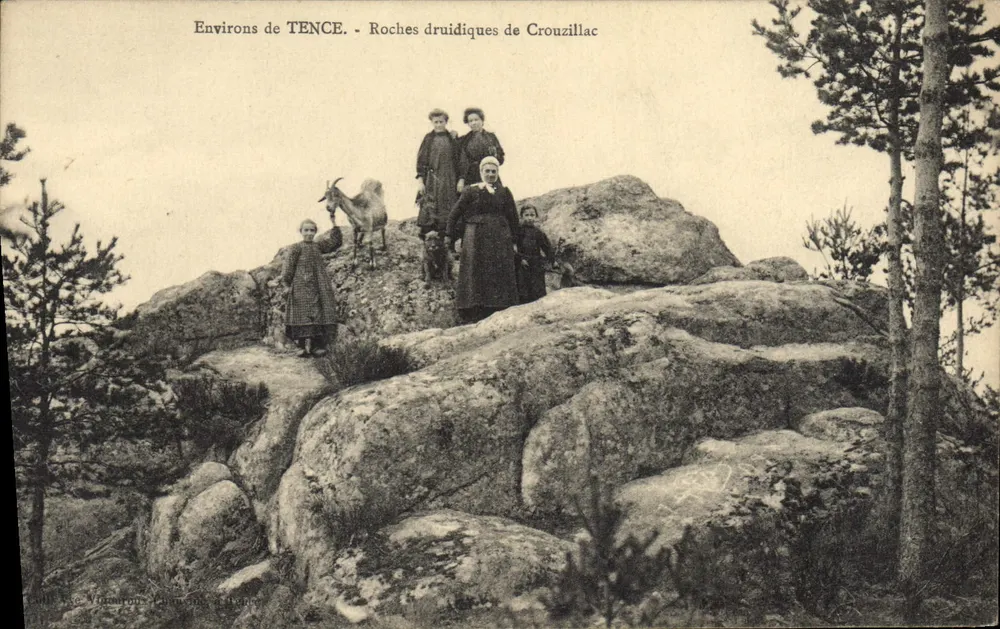 Environs de TENCE - Roches druidiques de Crouzillac — éditeur Vinaurons, France - Vorderseite