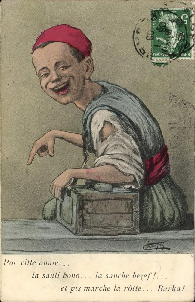 Lachender Berber-Kind — Karikatur — L. Chagny, Verlag, 44 rue Michelet, Alger - Vorderseite