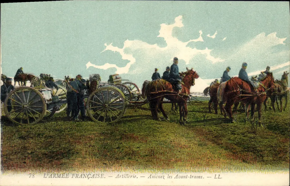 DIE FRANZÖSISCHE ARMEE — Artillerie — Bringt die Geschützwagen — LL. — Nr. 78 - Vorderseite