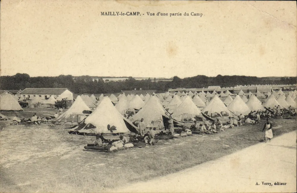 Mailly-le-Camp — Ansicht von Teil des Lagers — A. Verry, Verlag - Vorderseite