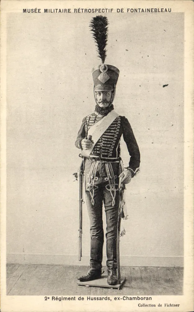 Soldat des 2. Husarenregiments, ehemals Chamboran — Militärmuseum Fontainebleau — Sammlung Fichtner - Vorderseite