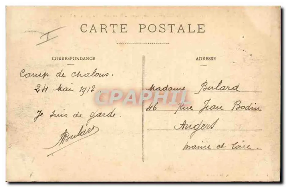 Lager von Châlons - Infanterie-Lager - Die Polizeistelle — Militärdrucker Gosrin, Mourmelon - Rückseite