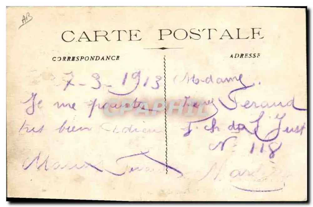 Camp de Carriagne — Le Poste de Garde — edição Goumard, Caumont - Verso