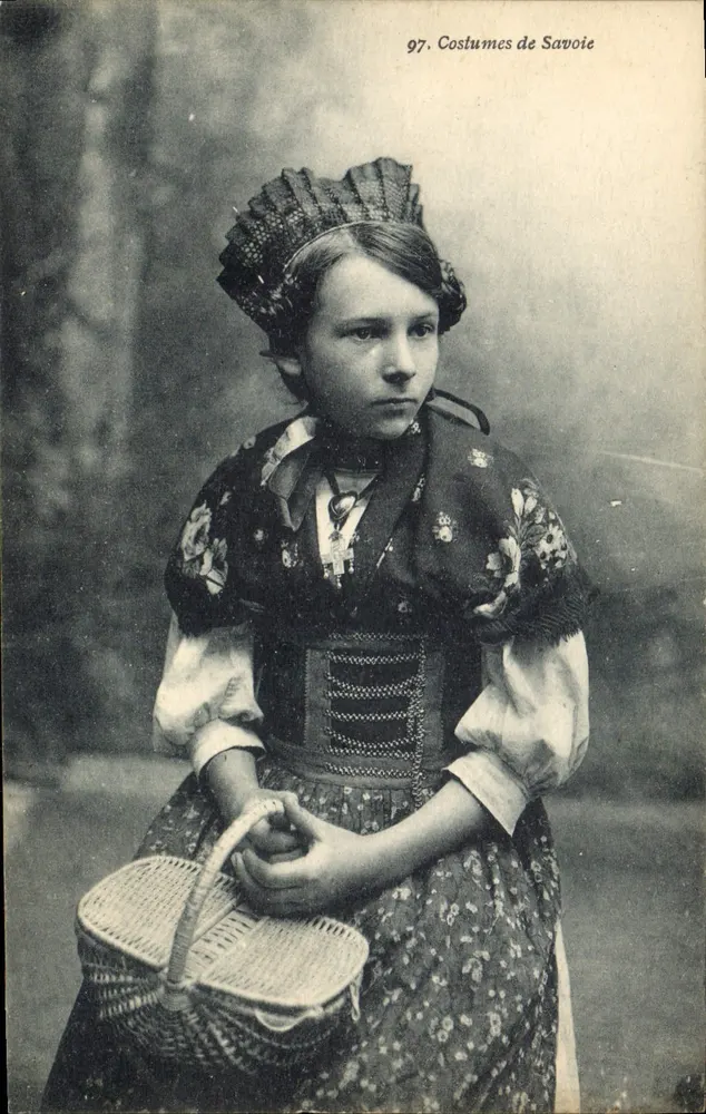 Mulher em traje savoiardo — série 97 — Trajes de Savoia - Frente