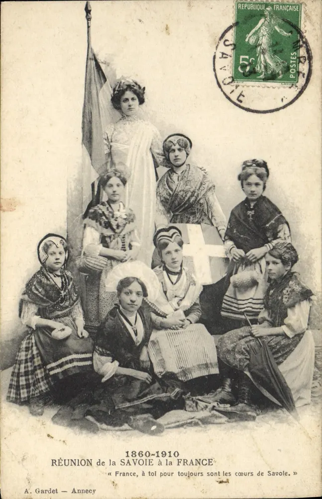 Vereinigung Savoyens mit Frankreich — 1860-1910 — A. Gardet — Annecy - Vorderseite