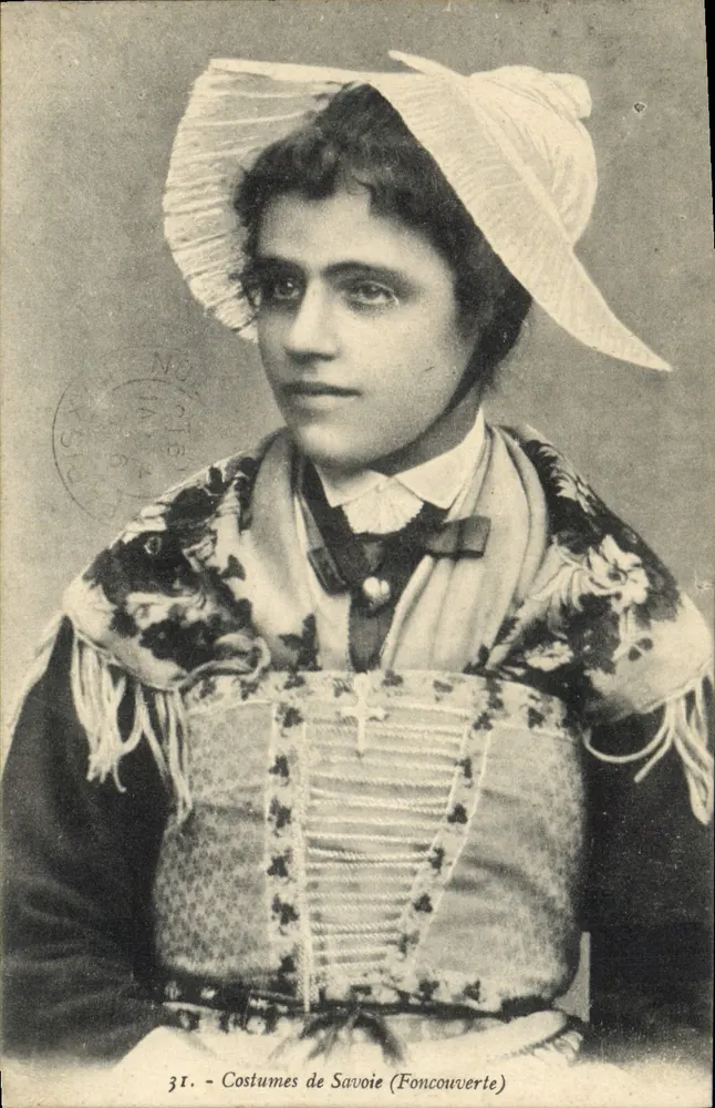 Kostiumy z Savoie (Foncouverte) — 31. — Wydawca E. Reynaud, Chambéry - Awers
