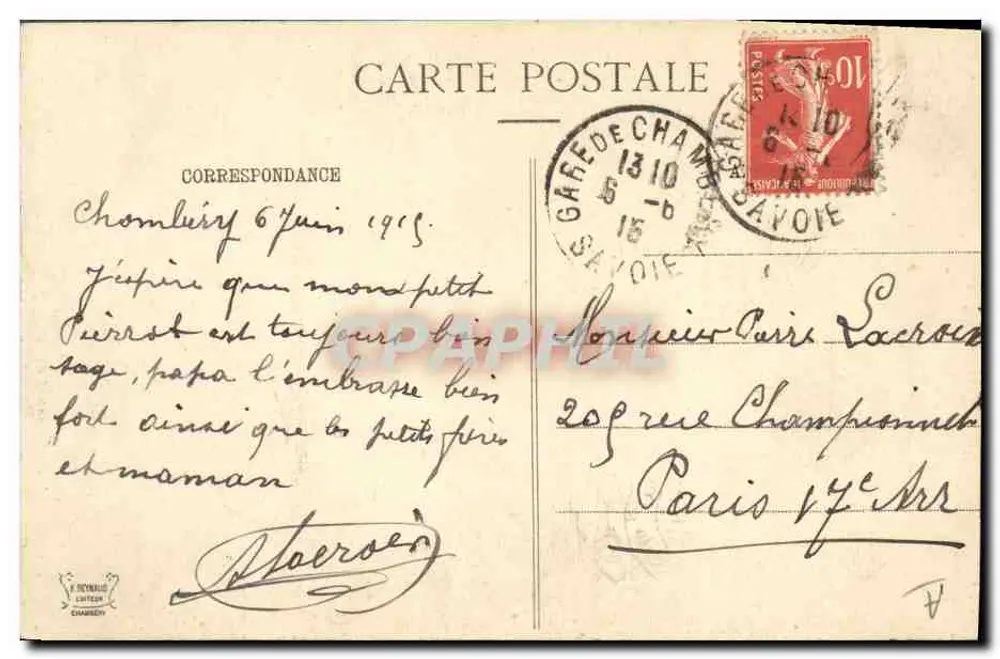 Kostiumy z Savoie (Foncouverte) — 31. — Wydawca E. Reynaud, Chambéry - Rewers
