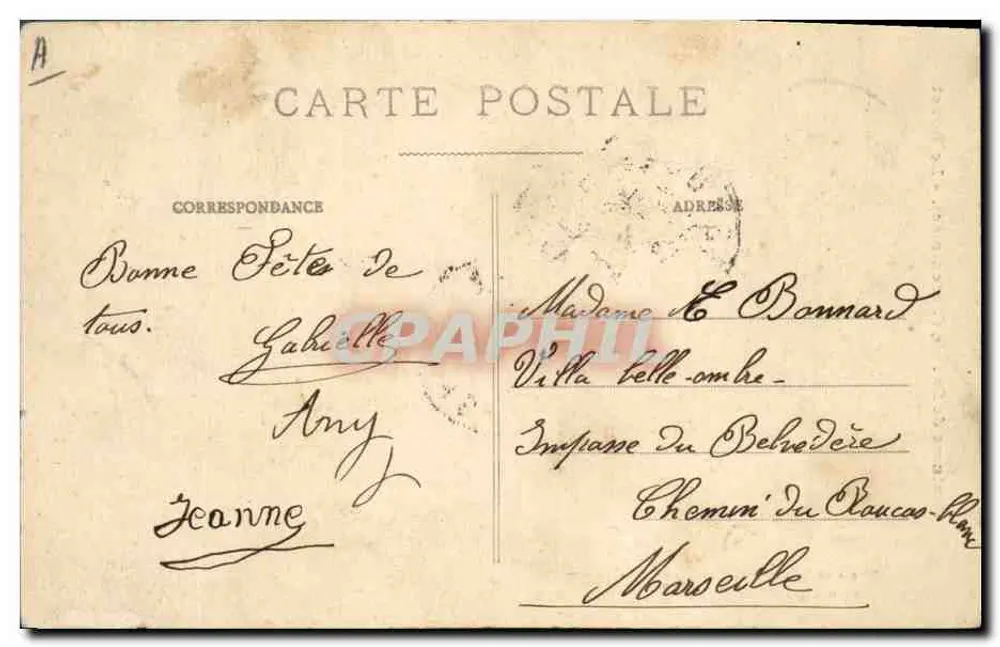 Kostium z Savoie (Tarentaise) — Przędzarka — Wyd. A.L.G. - Kolekcja Zakładów Bozon-Verduraz, St-Etienne-de-Cuines (Savoie) nr 2266 - Rewers