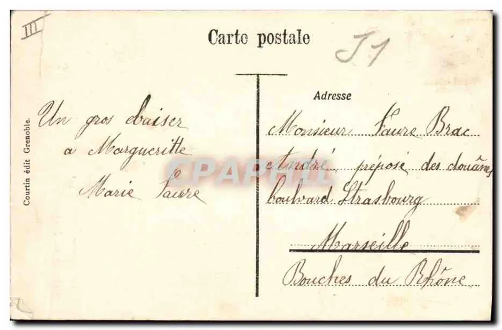 Costume du Dauphiné — Souvenir des Alpes — Courrin édit Grenoble - Rewers