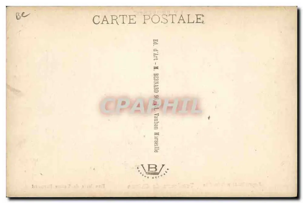 Hundescherer — In der Provence — Kupferstich von Valère Bernard, Éd. d'Art M. Bernard, Marseille - Rückseite