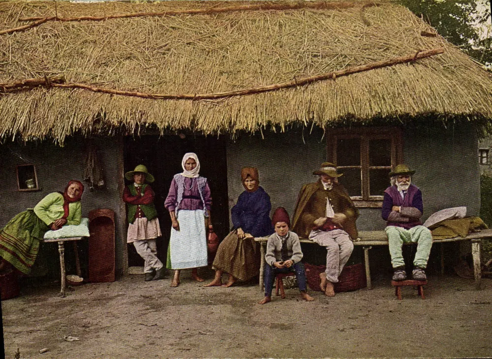 Rurales Leben in Rumänien — Dorfszene — Rönnmüler & Jonas, Dresden-A, n°28 - Vorderseite