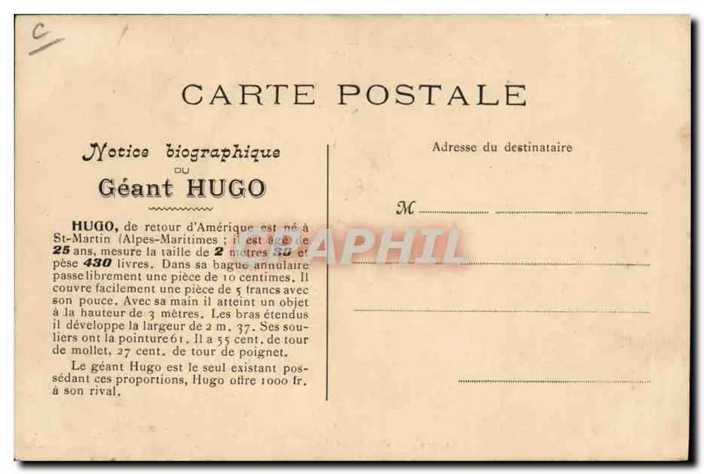 Excursões do Gigante HUGO — Editor não visível, n° de série 466 - Verso