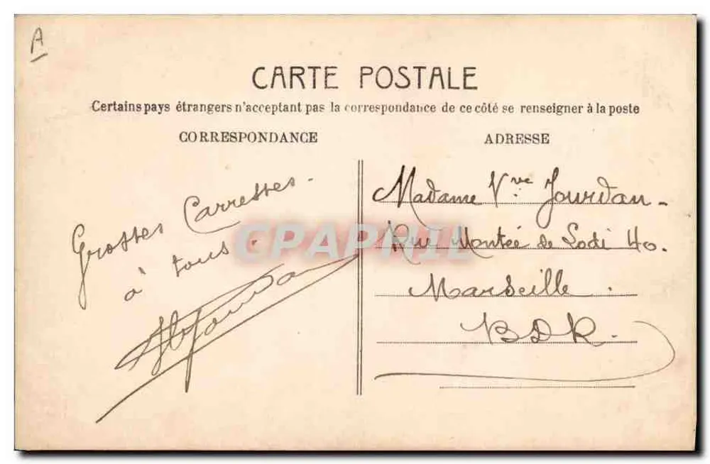 Ce que disent les lettres — M.F. Paris, n°731 - Verso