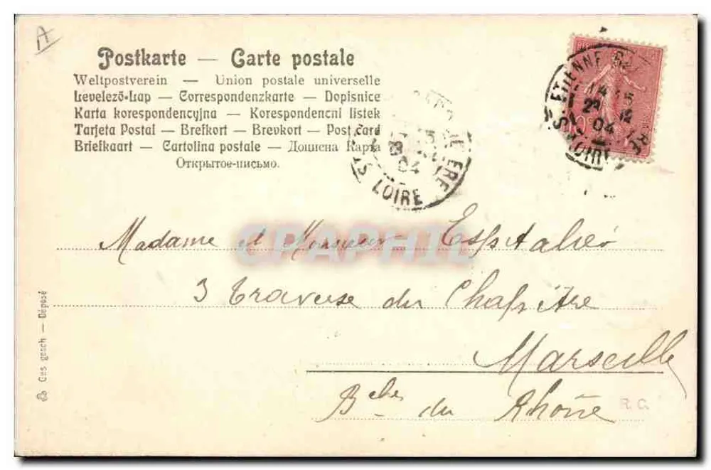 Mistral — Desejos de Natal — Paillat, Lyon, Ed. - Verso