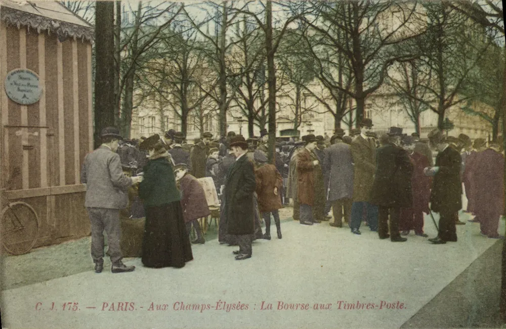 Paris - Aux Champs-Élysées : La Bourse aux Timbres-Poste — C. J. 175