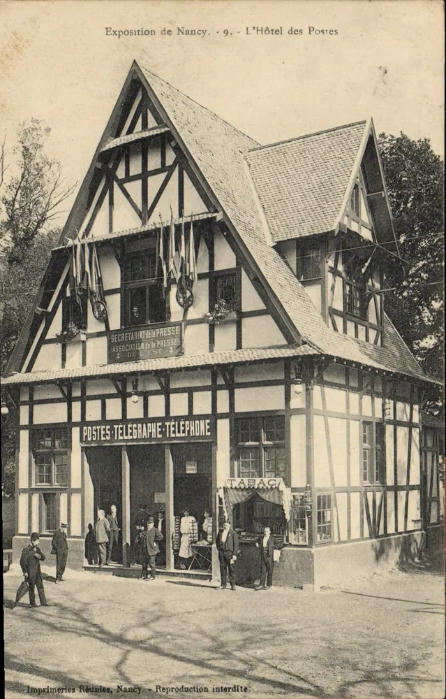 Ausstellung Nancy — Das Hotel der Posten — Imprimeries Réunies, Nancy - Vorderseite