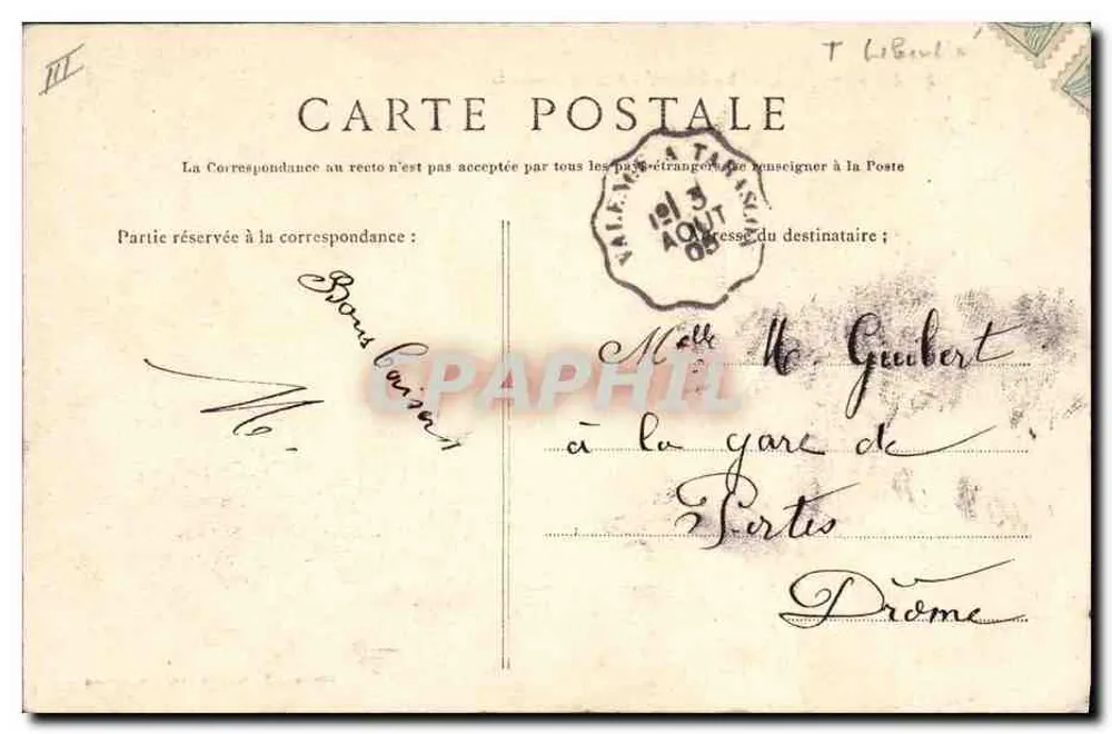 Courthézon — Die Freiheit, die die Welt erhellt — Éditions J. Brim et Cie, Carpentras - Rückseite