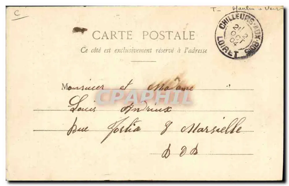 La Beauche — Das Mühle — Buchhandlung A. Portéhaut, Pithiviers - Rückseite
