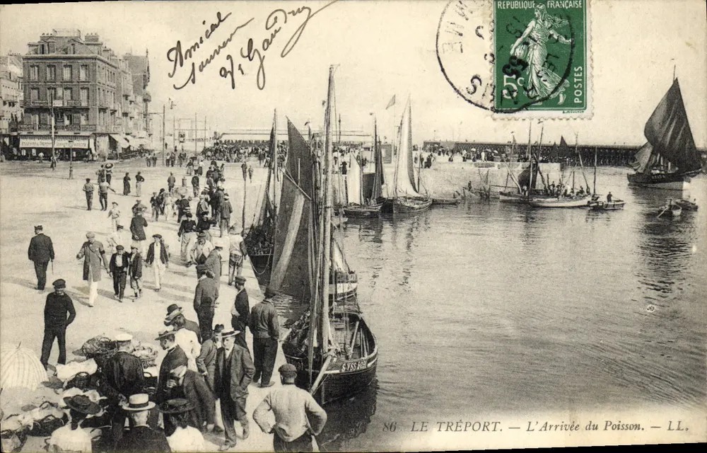 Le Tréport — A Chegada do Peixe — LL, n°86 - Frente