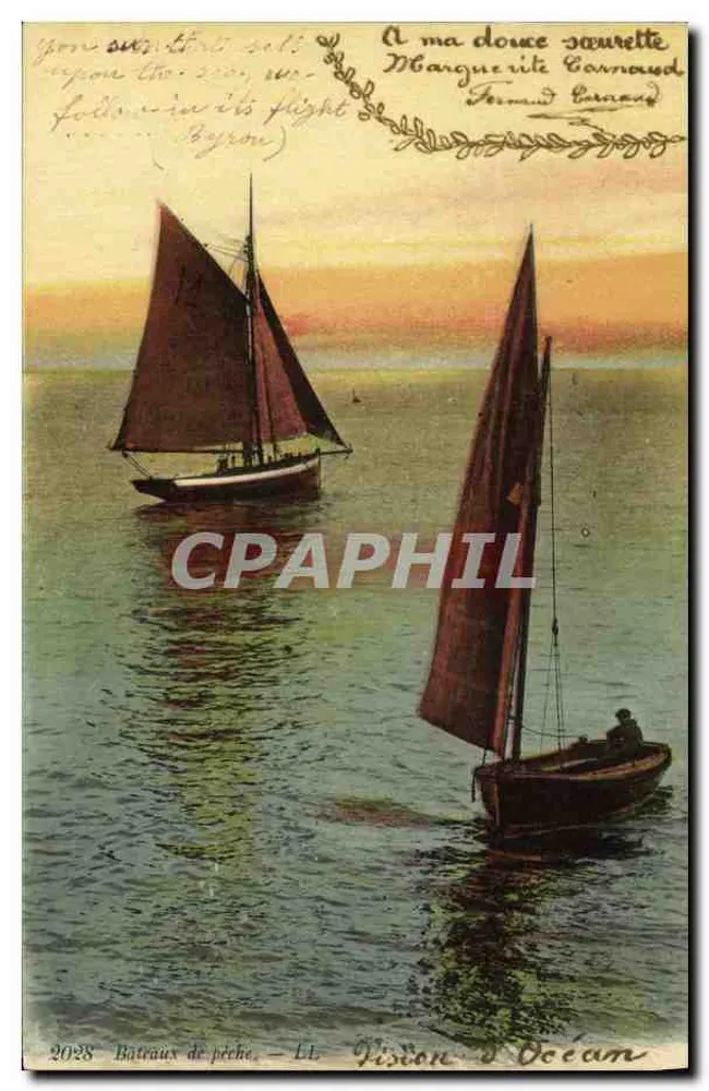 Barcos de pesca — Visão do Oceano — LL. n° 2028 - Frente