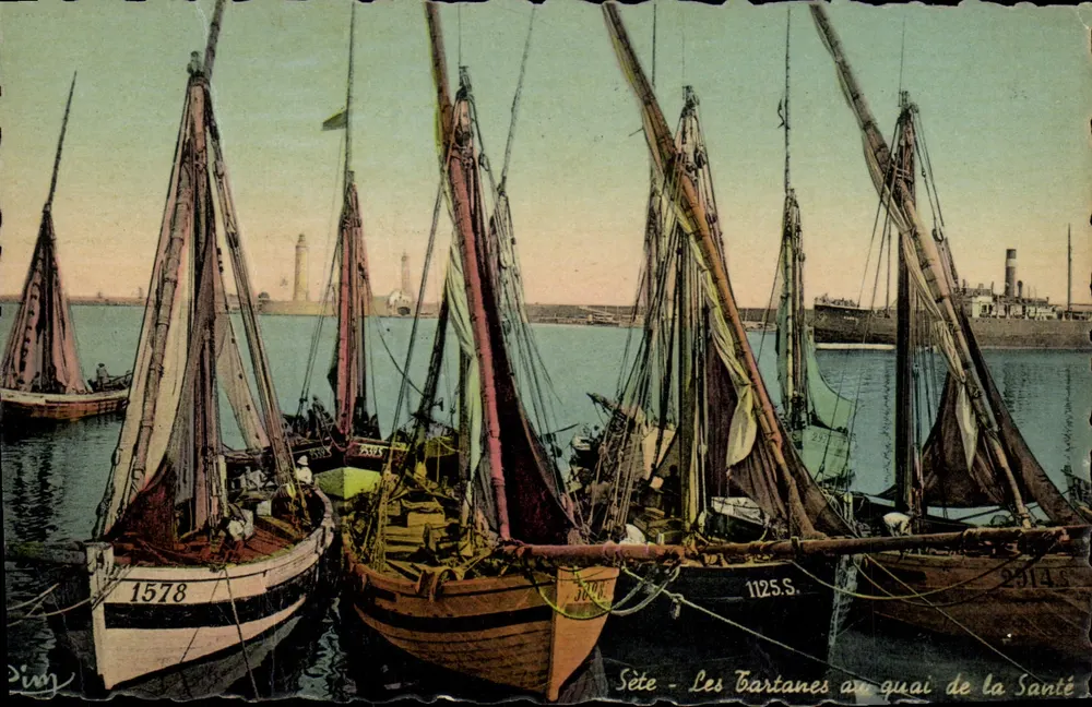 Sète - Die Tartanes am Quai de la Santé — Sonderausgabe Dufaur, Sète - Vorderseite