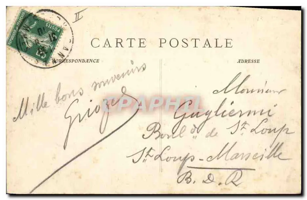 CANNES (R.-M.) - Ponte da Croisette — Editora: Martini & Cie, Cannes - Verso