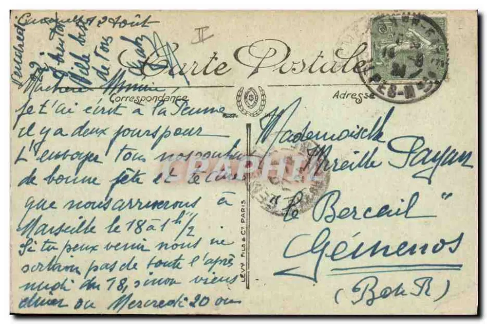 CANNES — Der Hafen und der Suquet — LL. — Selecta - Rückseite